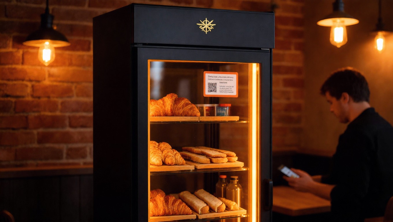 Custom Nopi cabinet in a cafe